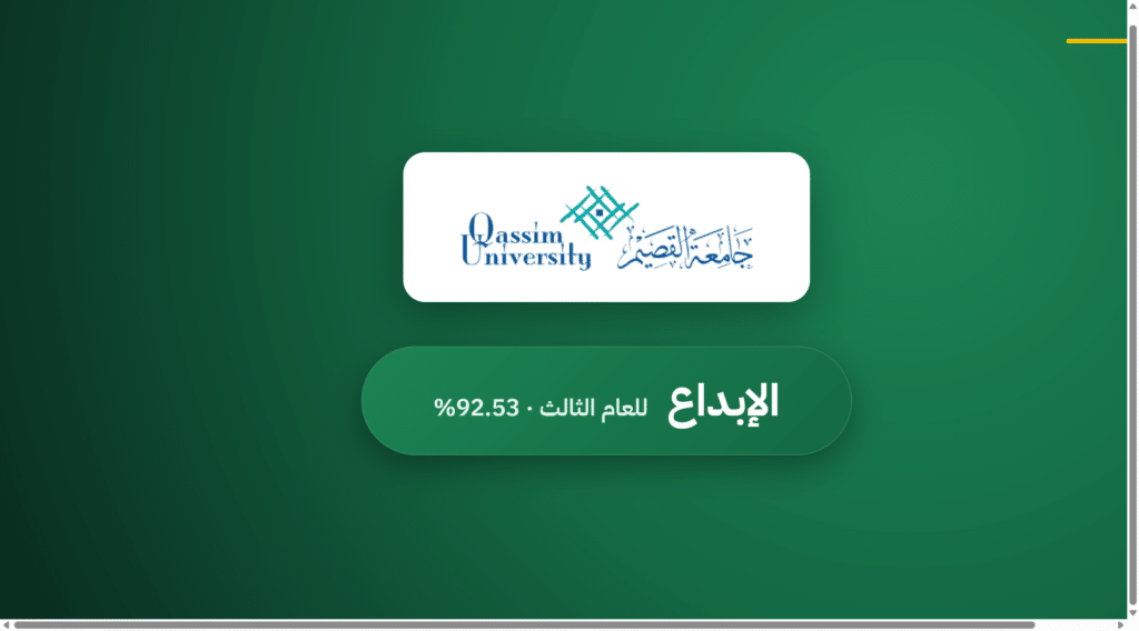الإبداع — للعام الثالث · 92.53%