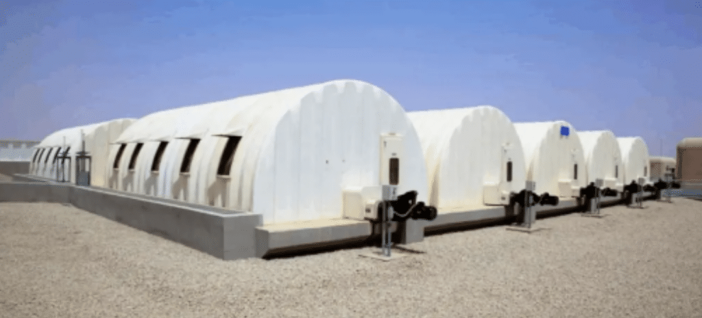 Temporary wastewater treatment at Qassim University supports sustainable community services.