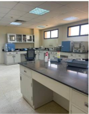 A modern laboratory equipped for scientific research at Qassim University dedicated to water pollution prevention studies.